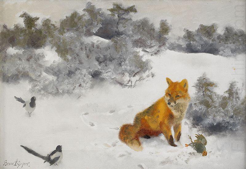Fox in Winter Landscape, bruno liljefors